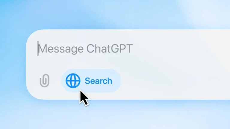 Interfaz ChatGPT Search